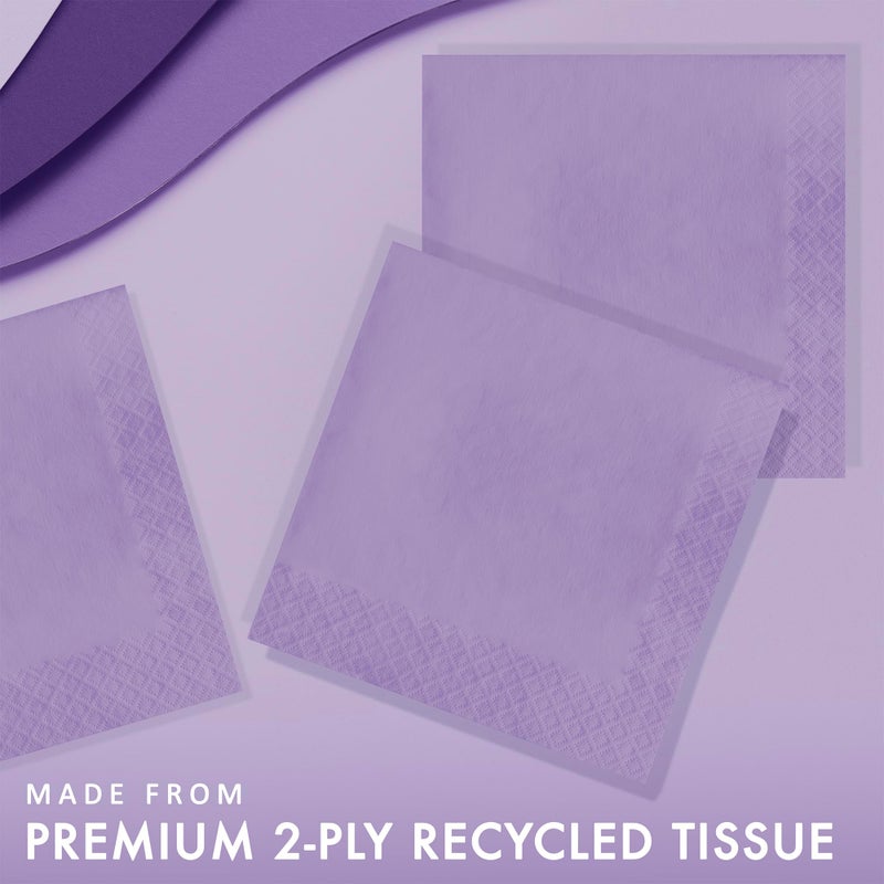 Creative Converting Touch of Color 2-Ply 50 Count Paper Lunch Napkins, Luscious Lavender, One Size - Image 2